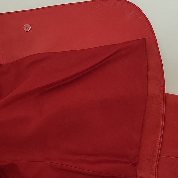 Jones New York sz medium red leather blazer. New fully lined butter soft - Picture 6 of 7